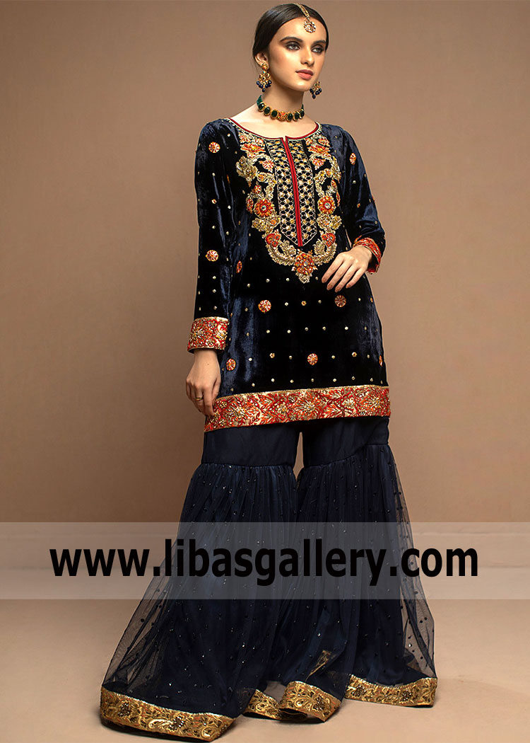 Navy Ovule Special Occasion Lehenga Dress