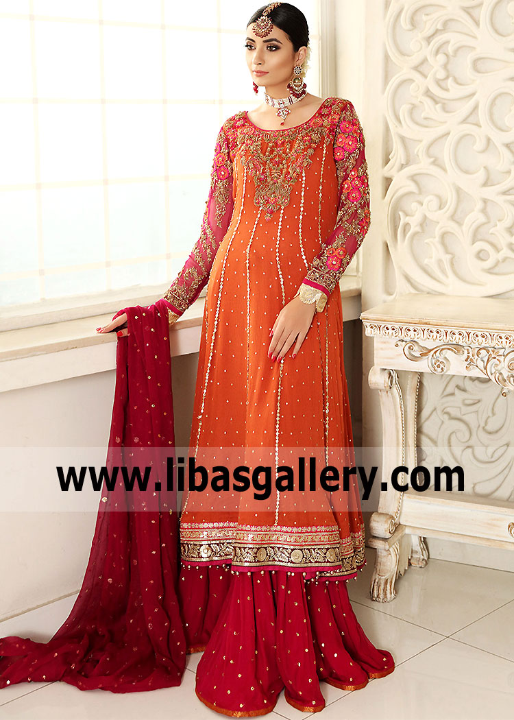 Designer Kalidar Anarkali Suit Pakistani Anarkali Suits Wedding Bridal Party Dress Aisha Imran