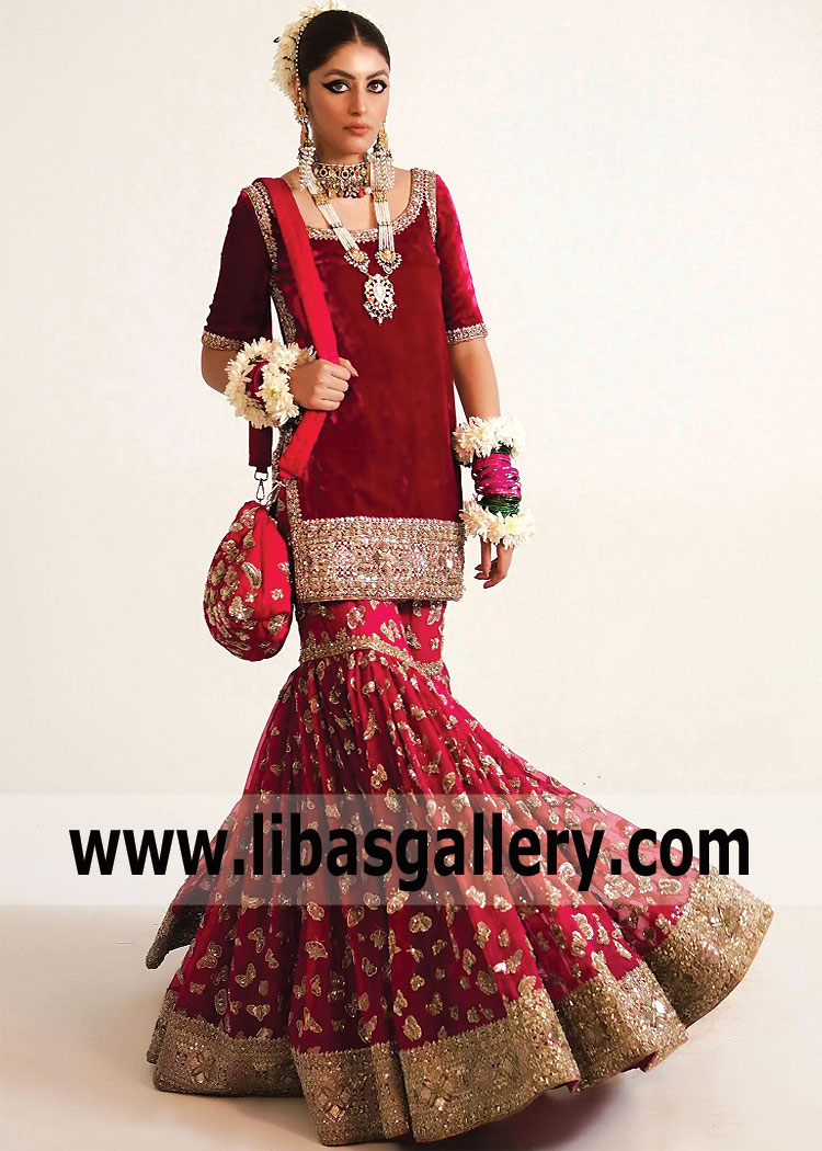 Fabulous Pakistani Wedding Dresses Princeton New Jersey NJ US Wedding Gharara Dresses Pakistan