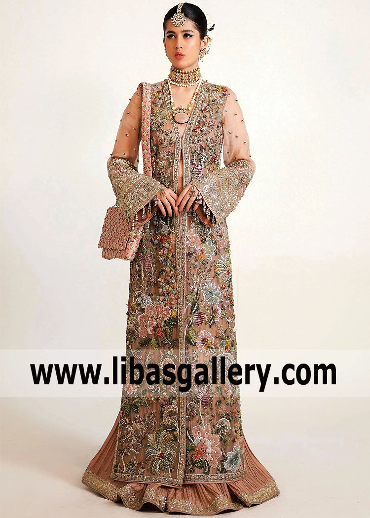 Rose Gold Rosa Wedding Sharara Suit