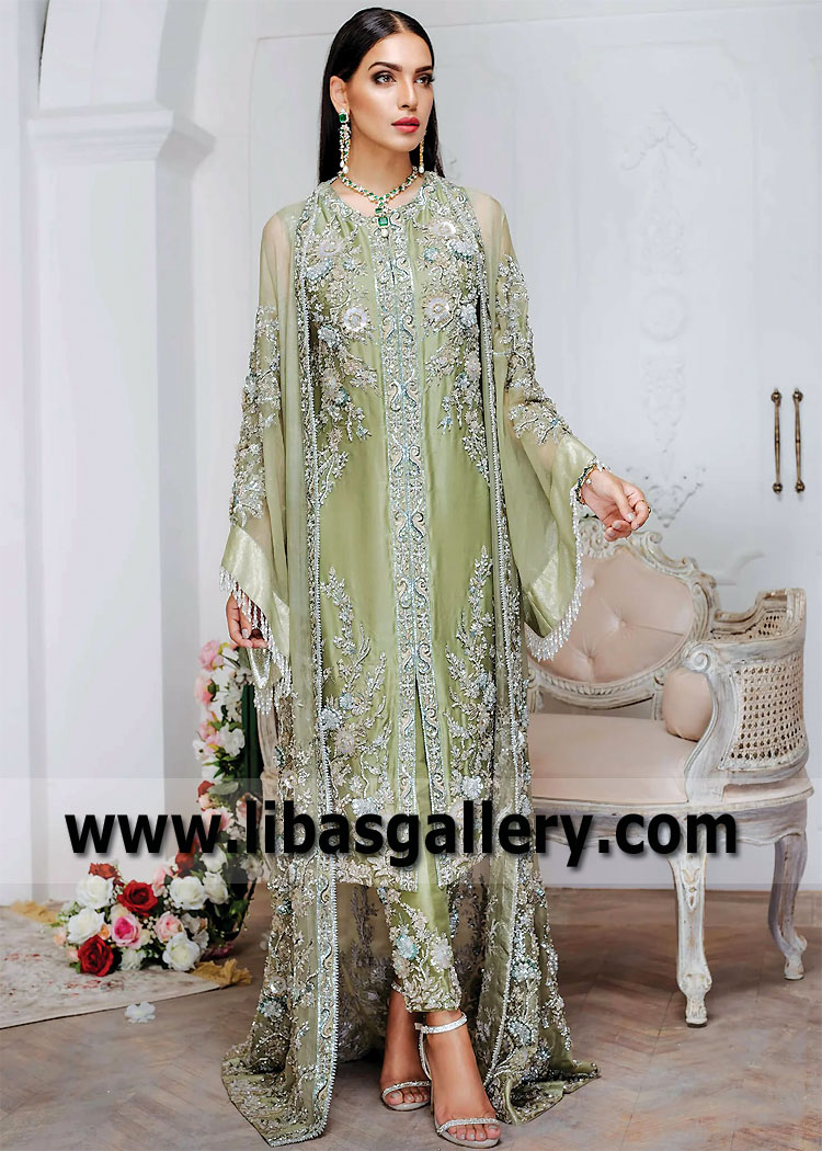 Dark Mint Daisy Long Jacket Suit