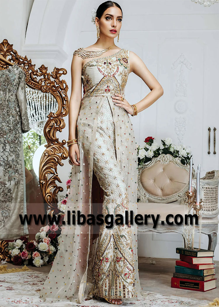 Asian Wedding One Shoulder Gown Dress Hampshire England UK Special Occasion Dresses