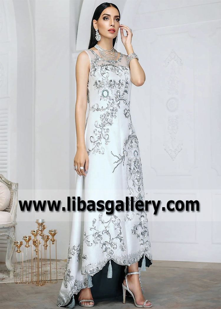 Unique Style High Low Hemline Gown for Formal Evening Parties and Wedding Occasions UK USA Canada Australia
