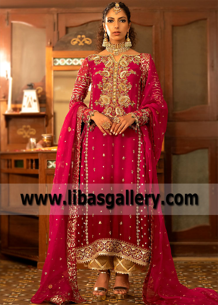 Pakistani Designer Dress for Sister Wedding Manitoba Canada Formal Wedding Guest Dresses