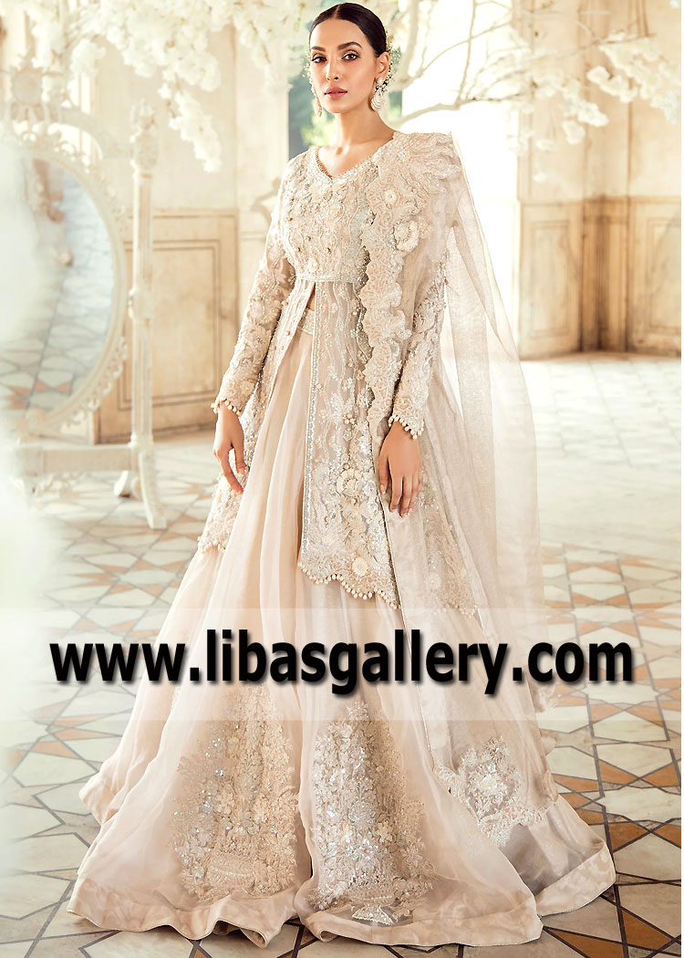 Rose White Laurel Gorgeous Nikah Dress