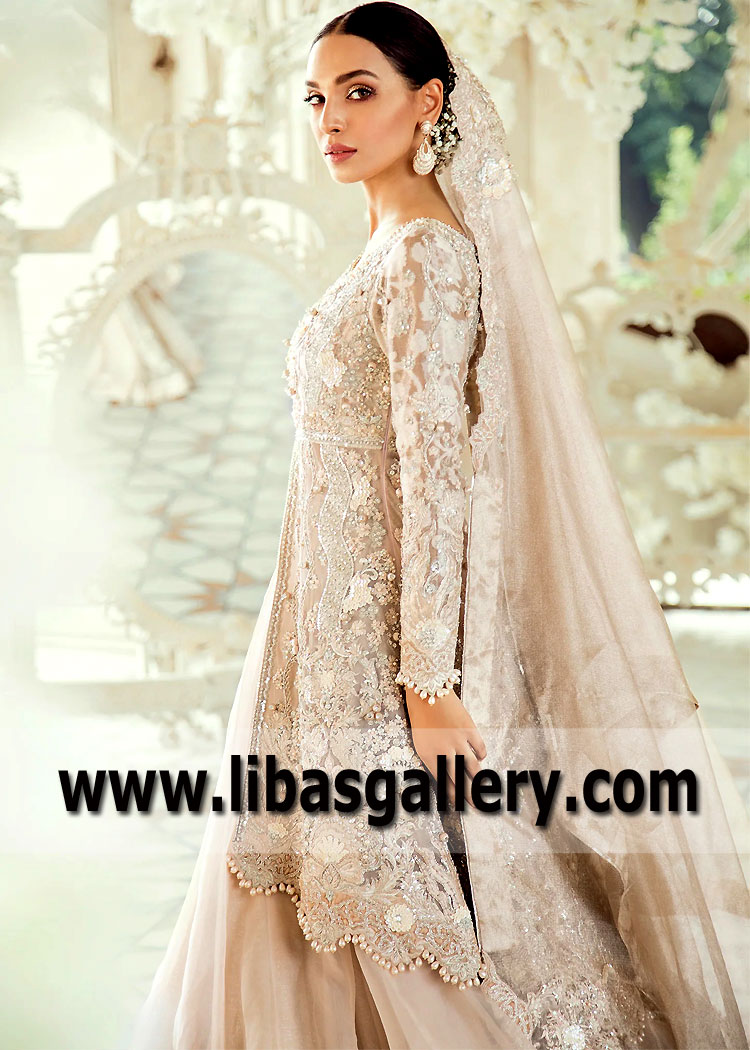 Rose White Laurel Gorgeous Nikah Dress