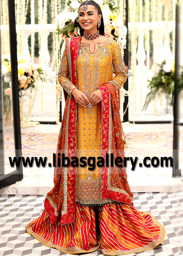 Aisha Imran Bridal Gharara Houston Texas TX USA Wedding Dresses Designer Wedding Dresses for Brides