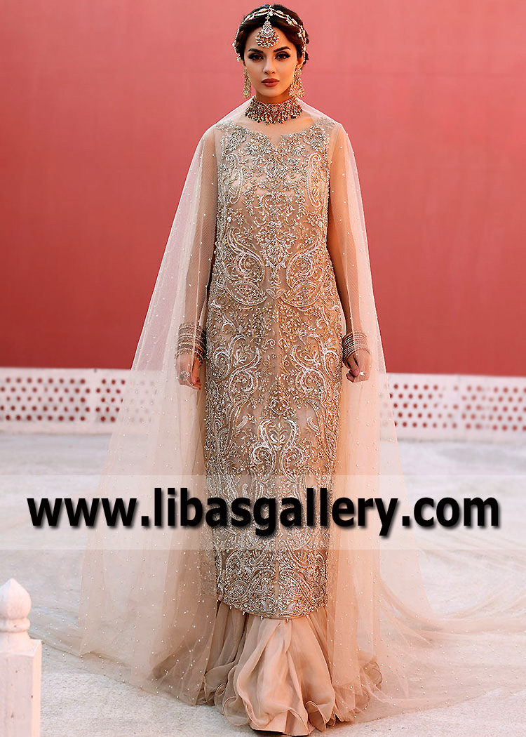 Almond Heliodor Latest Engagement Dress