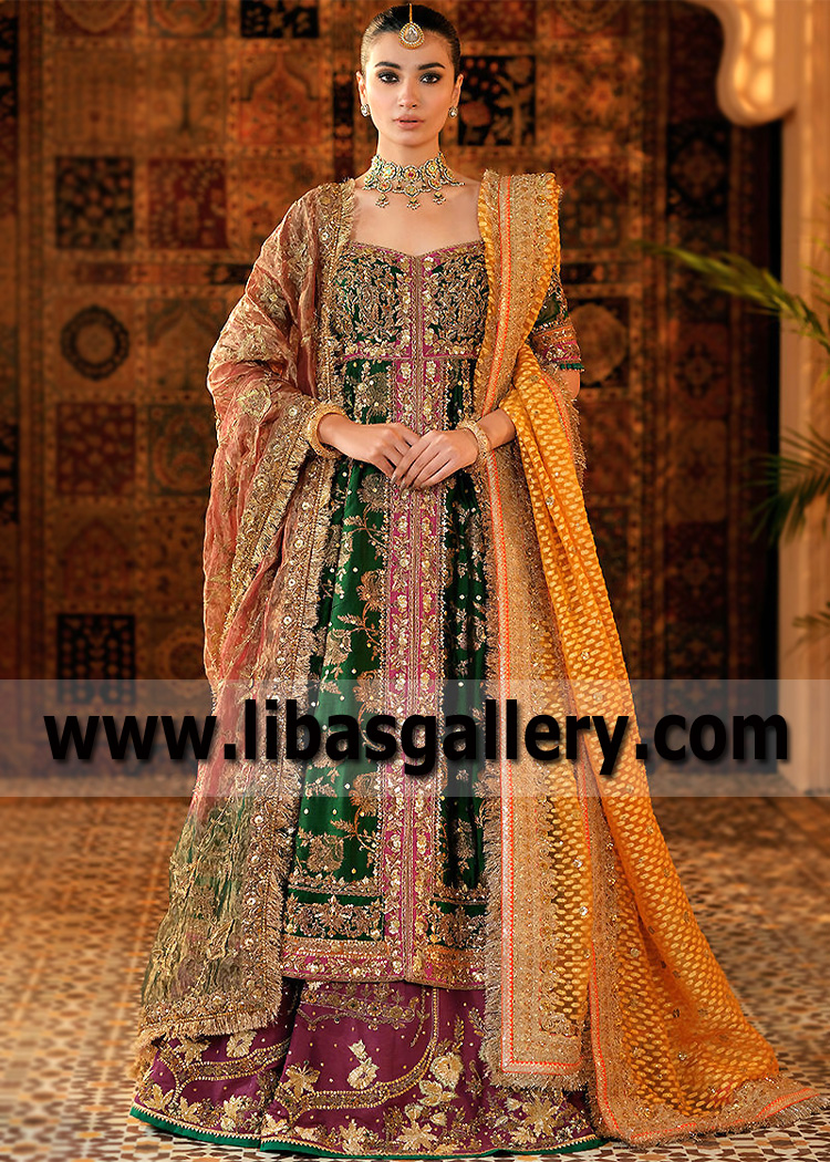 Aisha Imran Mayun Dresses Bridal Mehndi Dresses Newcastle London UK Designer Mehndi Dresses