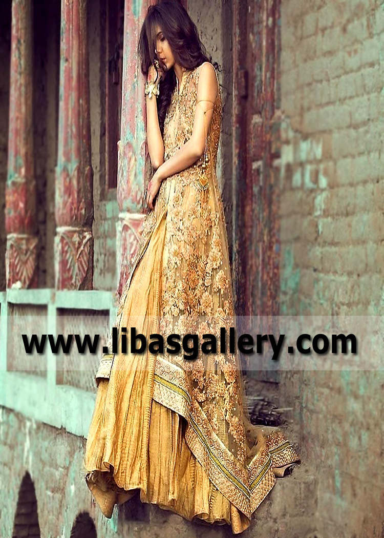 Pakistani Jacket with Lehenga Dresses Wixom Michigan MI US Special Occasion Dresses for Wedding and Evening