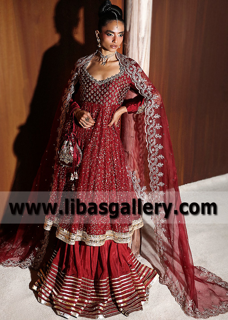 Indian Pishwas with Lehenga Designs Flushing New York USA Latest Indian Pishwas with Lehenga