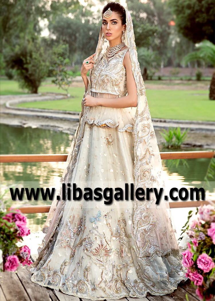 Peplum Wedding Dress Sadaf Fawad Khan Pakistani Wedding Dresses Peplum Top with Lehenga