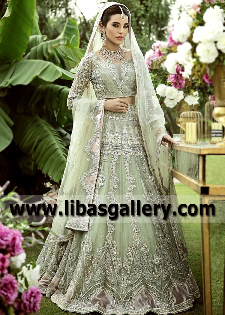 Walima Bridal Dresses Sadaf Fawad Khan Designer Lehenga Choli for Walima Pakistan