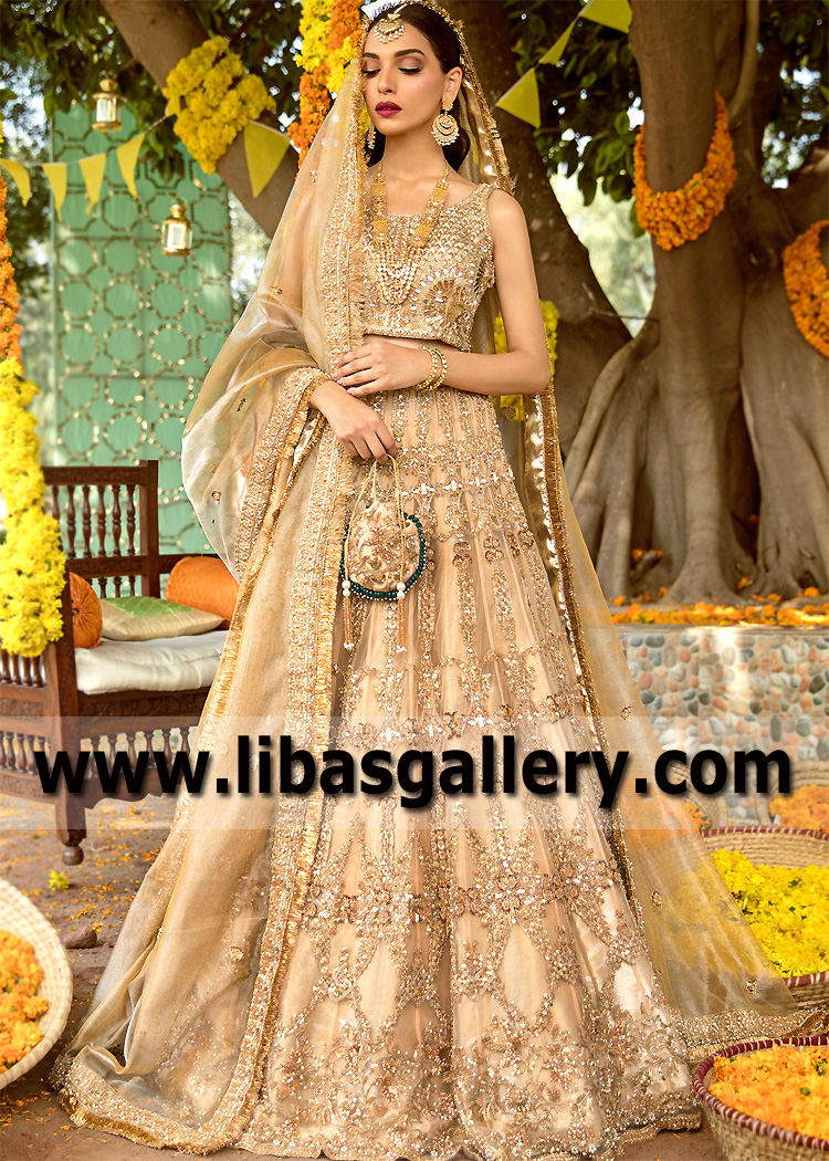 Sadaf Fawad Khan Lehenga Choli Style Paris France Walima Dresses Designer Walima Bridal Dresses