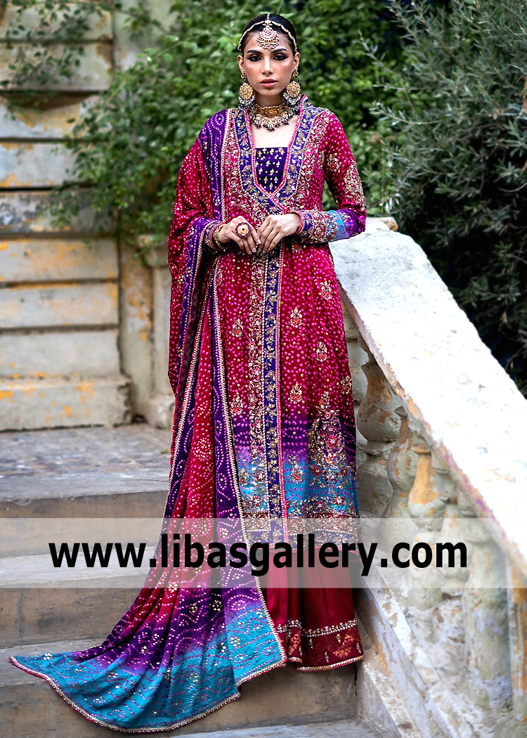 Rose Red Julia Chunri Angrakha and Sharara