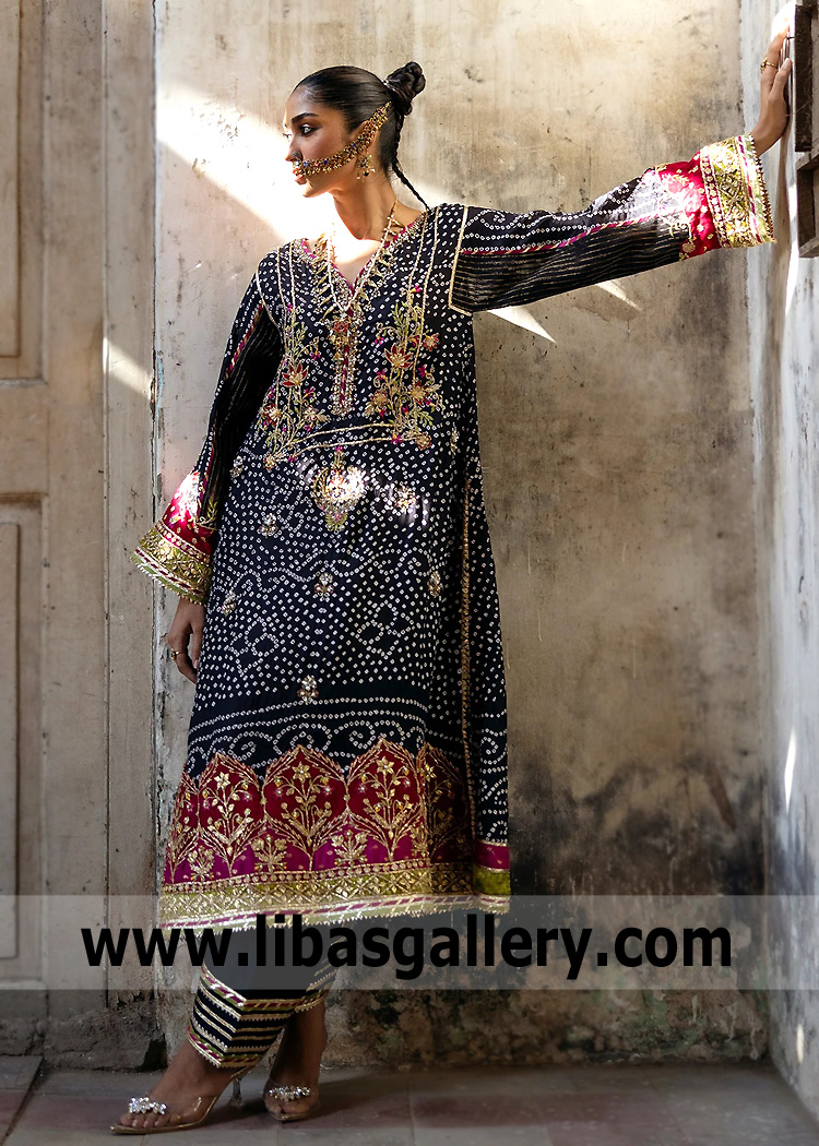 Midnight Black Forsythia Shalwar Kameez