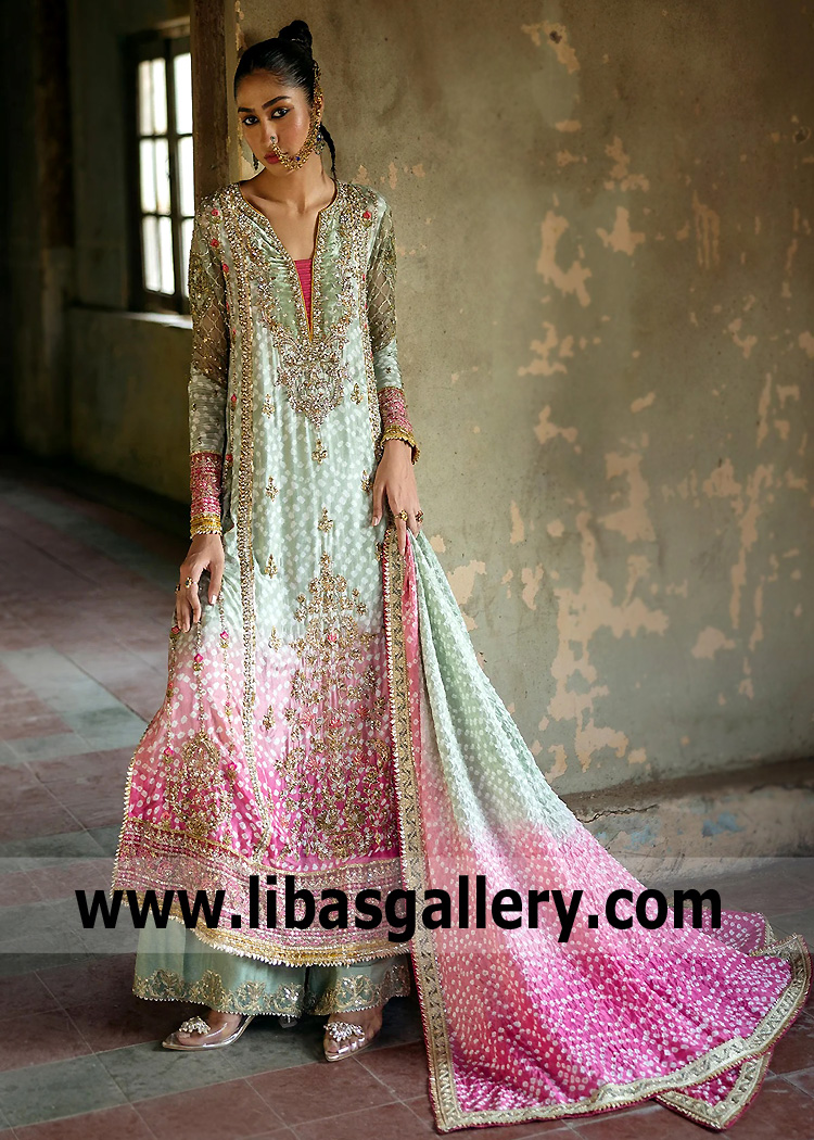 Celadon Amaryllis Long Shirt and Flared Trousers Suit