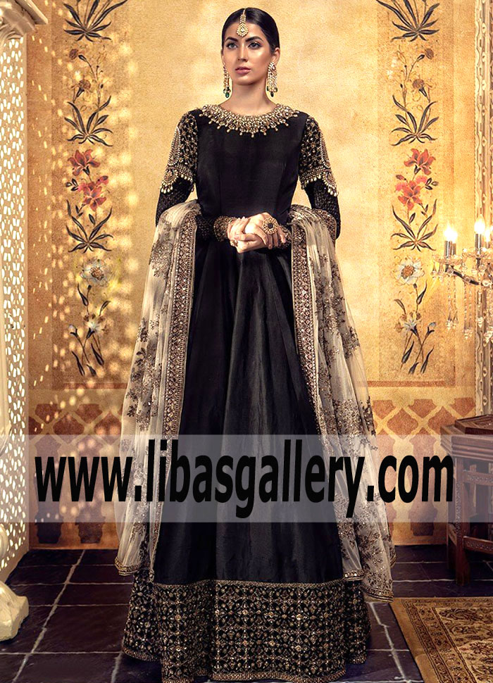 Ravishing Black Gladiolus Bridal Gown for Special Occasions