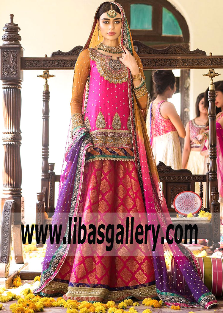 Zainab Chottani Bridal Lehenga Suits Bellevue Washington USA Latest Designer Lehenga Suits