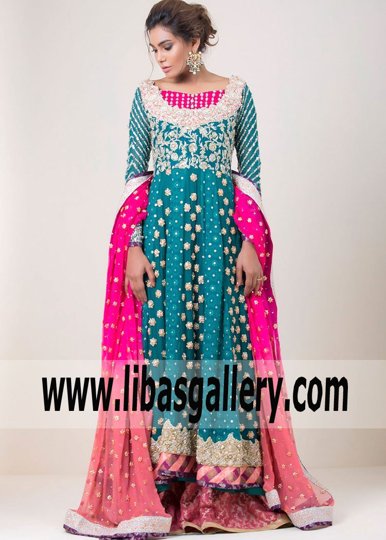 New Arrivals Anarkali Latest Sharara Designs with Long Shirt Designer Zainab Chottani Anarkali with Price