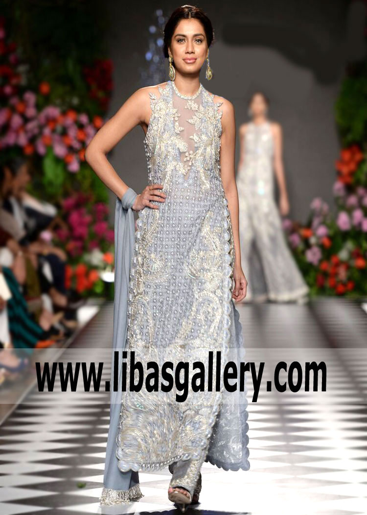 Faraz Manan Special Occasion Dresses - Wonderful Lavender Gray Party Dresses Sydney Perth Melbourne Australia