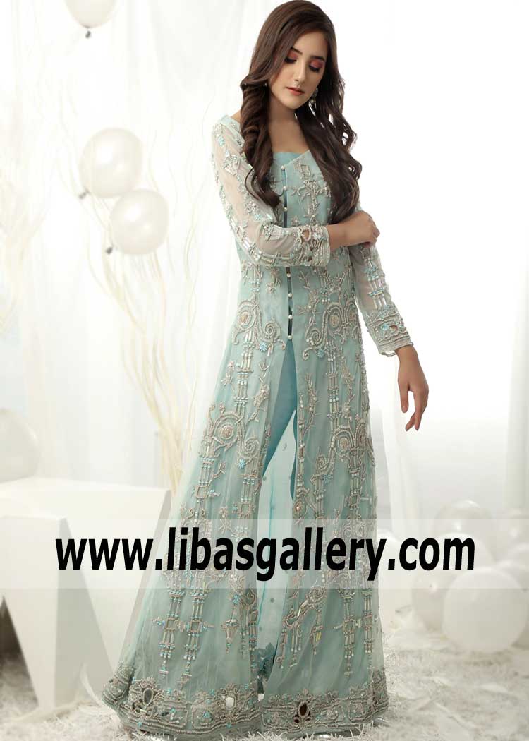 Supremely Stylish Blizzard Blue Maxi Dress for Formal and Many Events