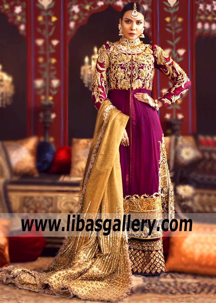 Tyrian Purple Formal Wedding Dress for Many Occasions
