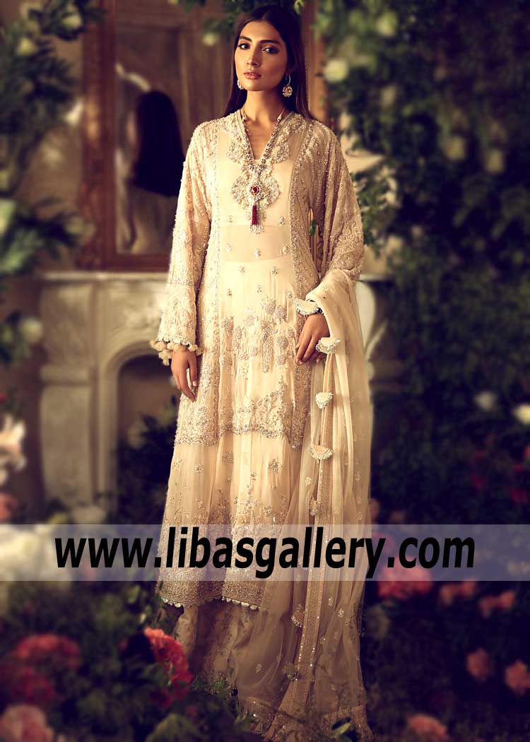 Lavish Pakistani Designer Occasion Dress for Wedding Guest