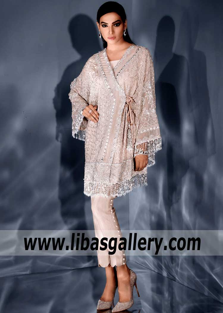 Beautiful Mauve Angrakha Suit for Evening and Party Events