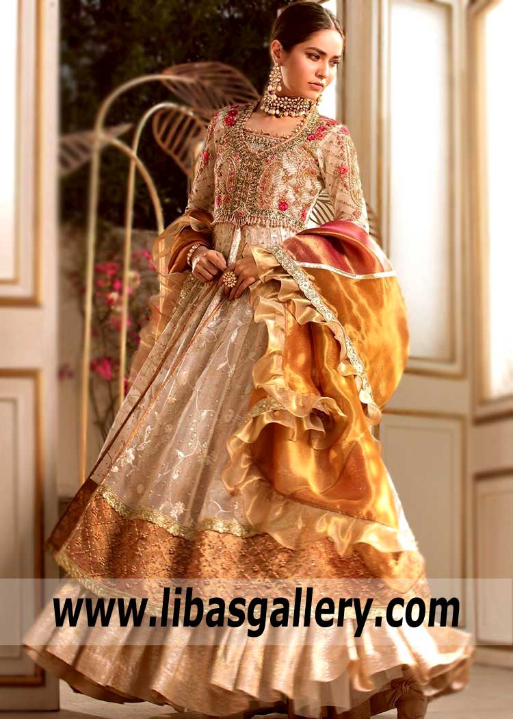 Farah Talib Aziz 2020 Bridal Dresses Indian Pakistani Bridal Anarkali USA Deerfield Illinois Shop Online