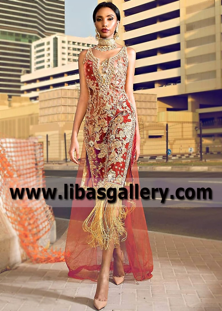 Pakistani Hand Embellished Party Wear Los Angeles California USA Haute Form Party Wear Outfits