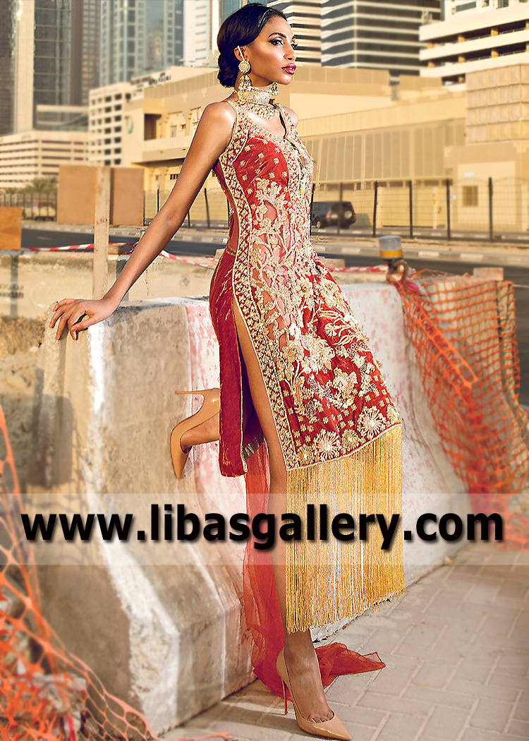 Firebrick Vanadinite Party Wear