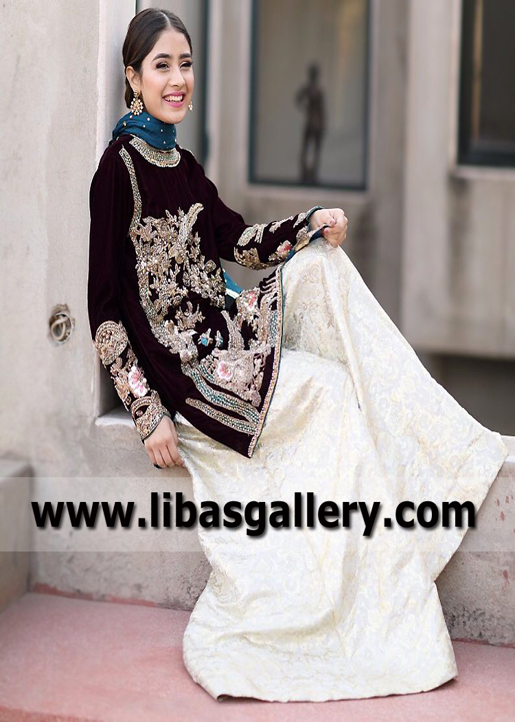 Sadaf Fawad Khan Bridesmaid Sharara Dresses Houston Texas USA Indian Gharara Dresses