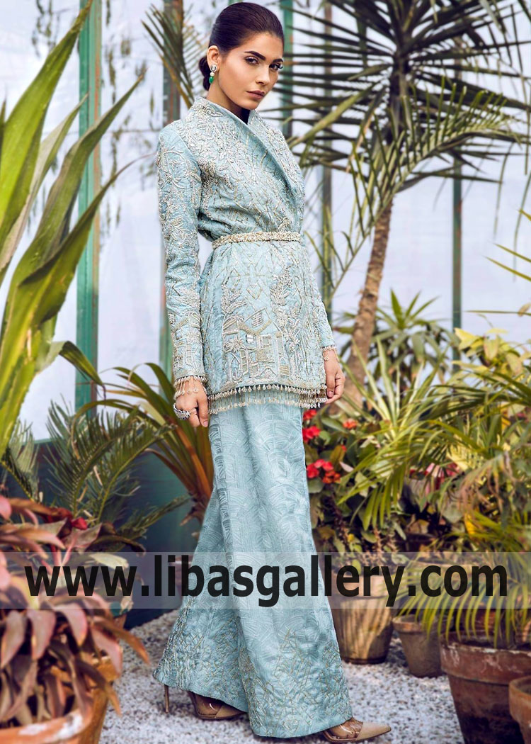 Pakistani Designer Blazer Suits Matawan New Jersey USA Suffuse Embroidered Blazer Suits Boutique