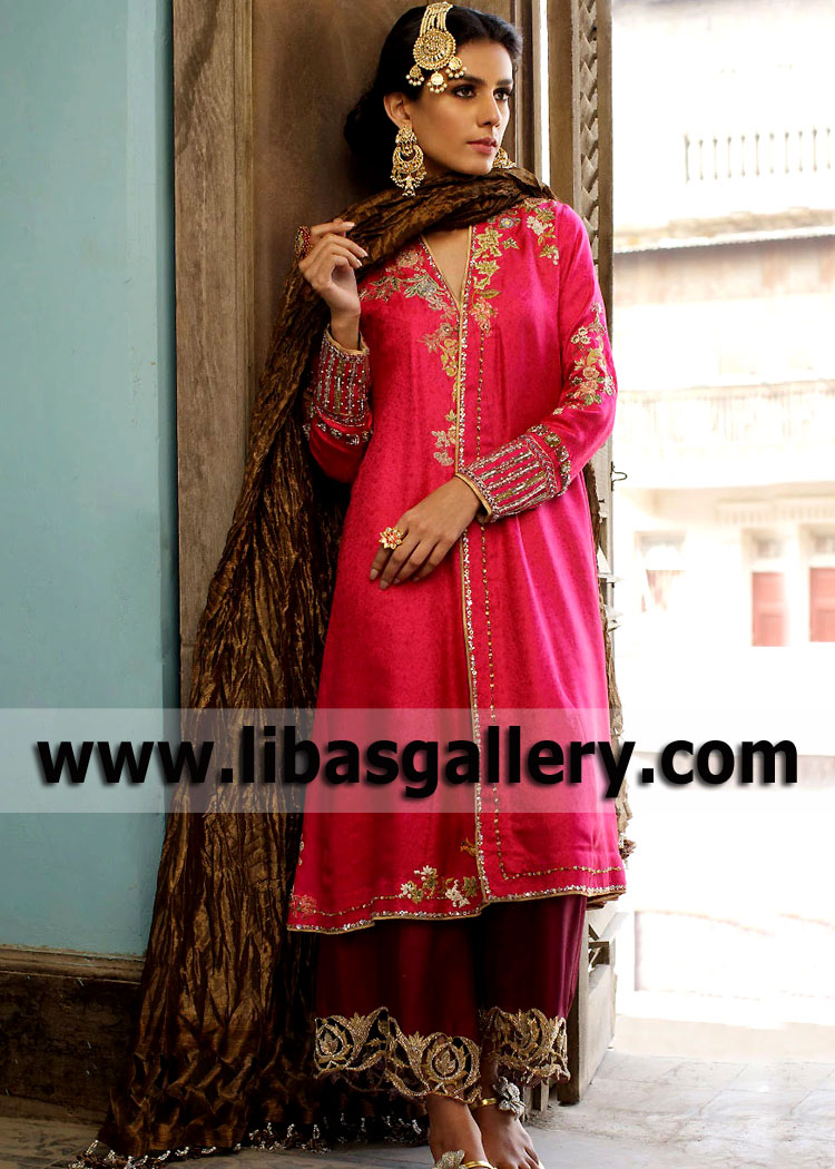 Latest Chogha Izaar Suits USA Deerfield Illinois Wedding Party Dresses Pakistan