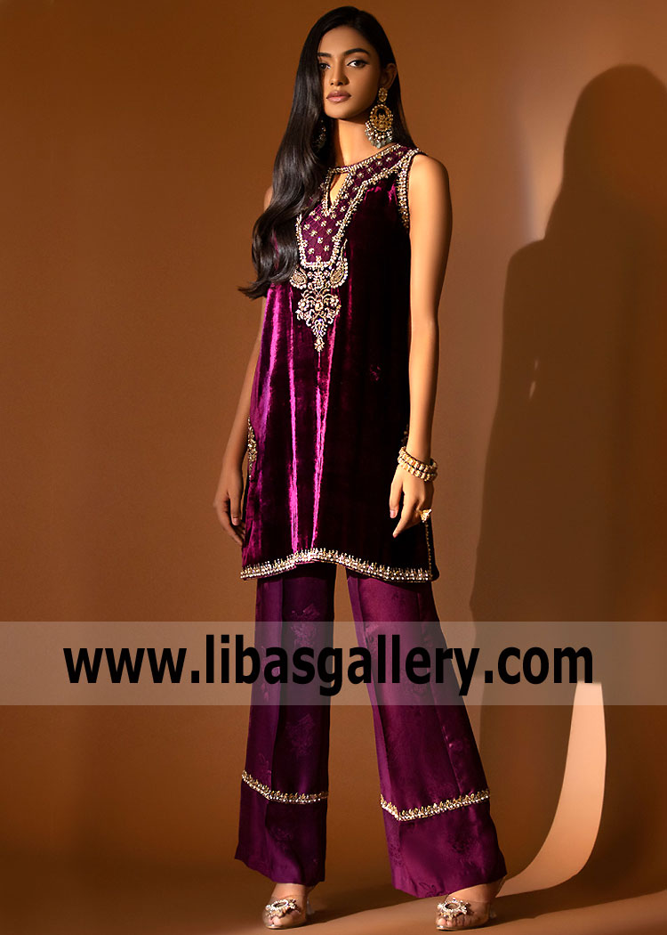 Embroidered Velvet Dresses Berkeley California USA Pakistani Velvet Dresses Party Wear Occasional Dresses