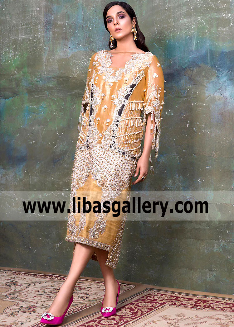 Burnt Orange Strobus Wedding Party Dress