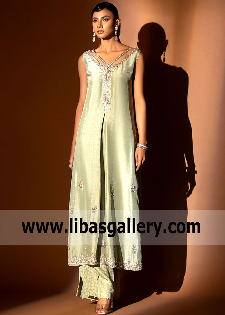 Box Pleat Style Party Dresses Pakistani Party Dresses Elmont New York NY US Boutiques