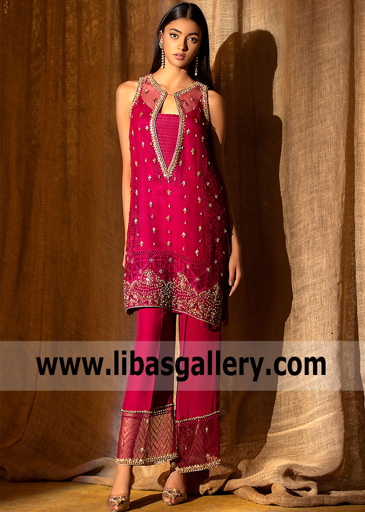 Fuchsia Alcea Wedding Guest Outfit