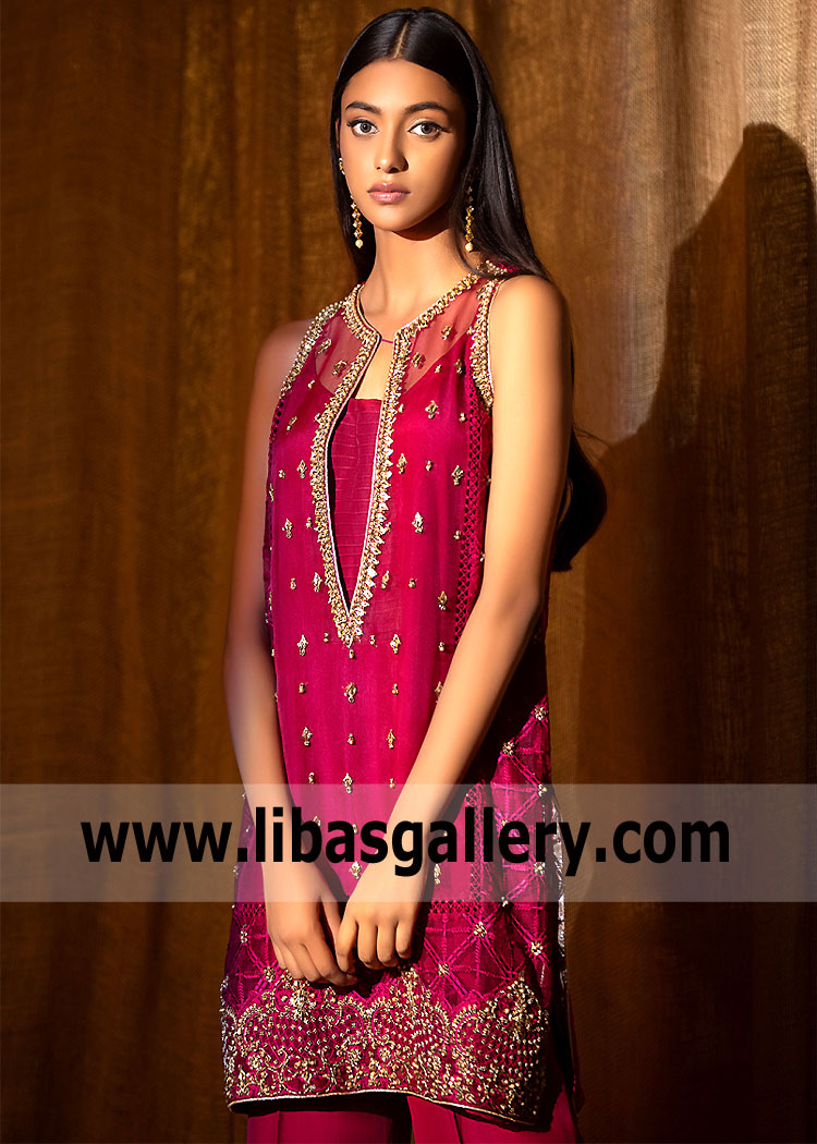 Fuchsia Alcea Wedding Guest Outfit