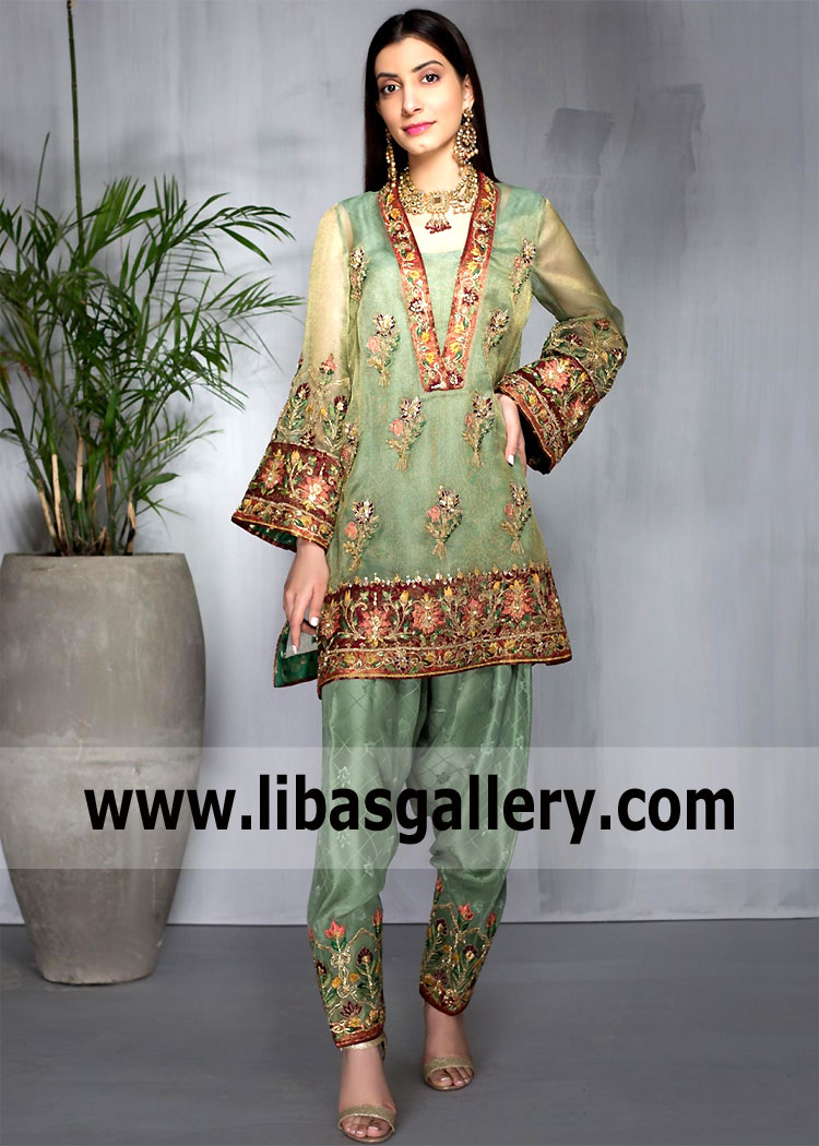 Mint Green Malus Shalwar Kameez