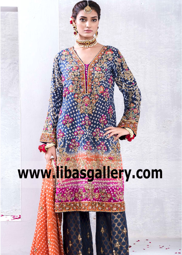 Multi Bloom Party Wear Chunri Suit