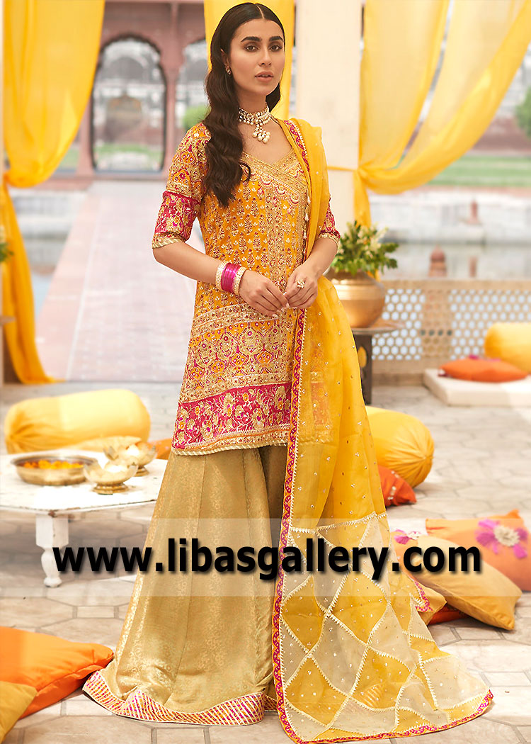 Mayun Mehndi Lehengas - Ali Xeeshan Latest Bridal Dresses Latest Wedding  Collection (11) - StylesGap.com