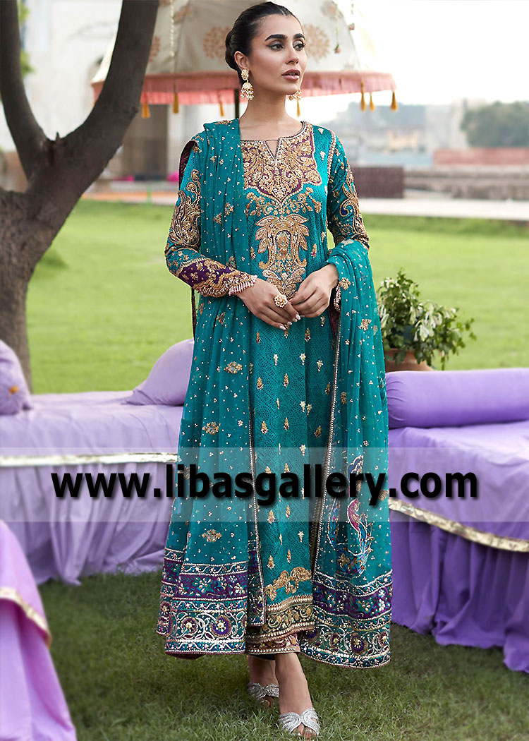 Pakistani Party Wear Dresses Embellished Izaar Style Long Formal Party Shirt and Occasional Wear