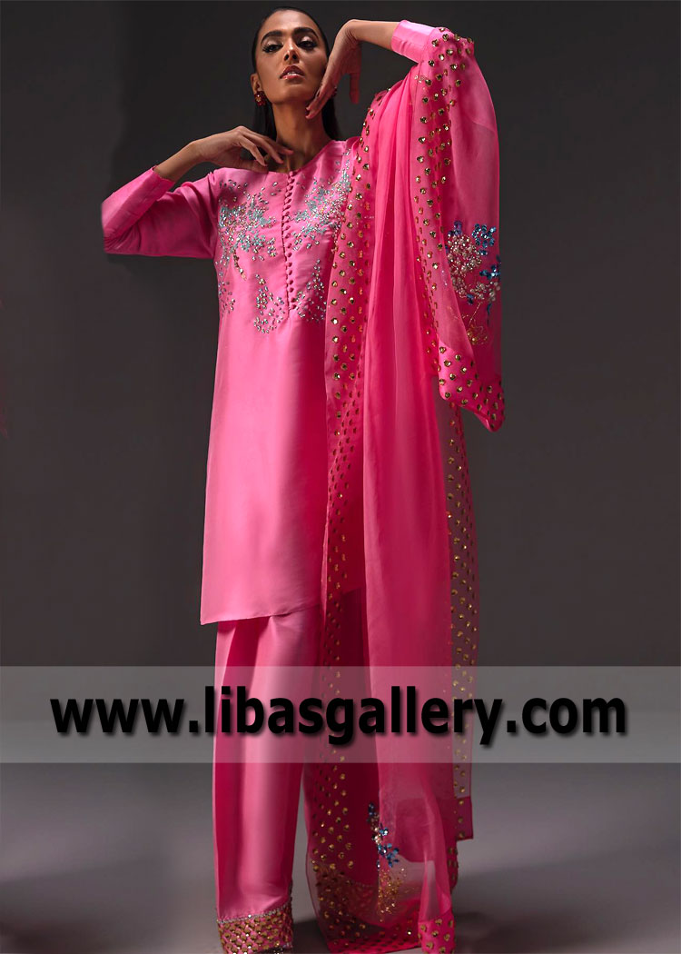 Pink Carnation Pakistani Shalwar kameez Suits