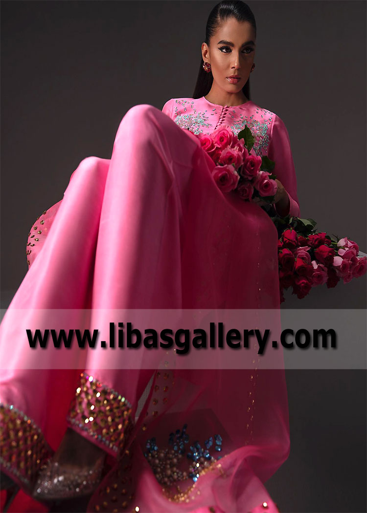 Pink Carnation Pakistani Shalwar kameez Suits