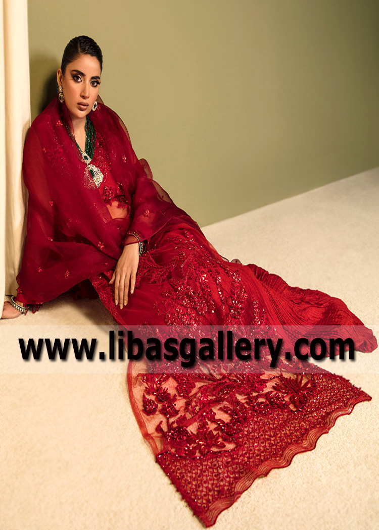 Rojo Spanish Red Long Shirt With Sharara