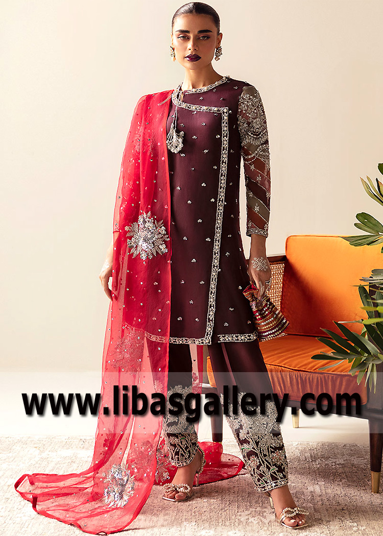 Latest Angrakha Shalwar Suits Jersey City New Jersey USA Designer Angrakha Shalwar Suits