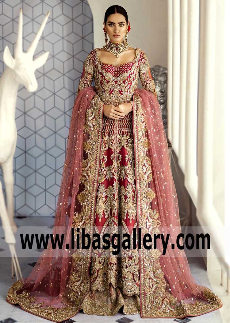 Trendiest Pakistani Bridal Chatta Patti Lehenga London, England united kingdom Sana Yasir Dresses for Wedding