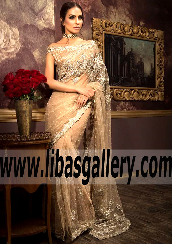 High Fashion Designer Wedding Saree for Formal and Wedding Function